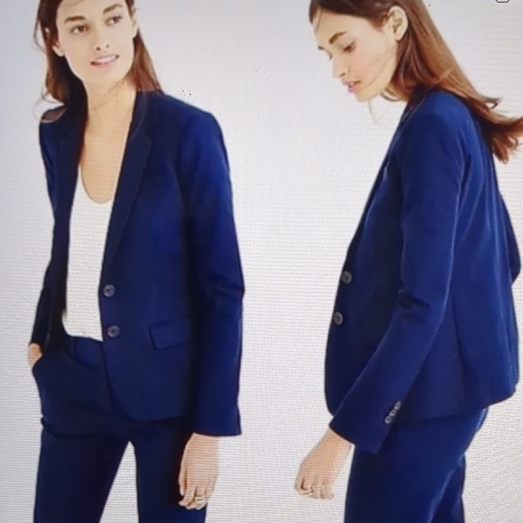 J. Crew Cotton Bi-Stretch Navy Blazer - Picture 1 of 13